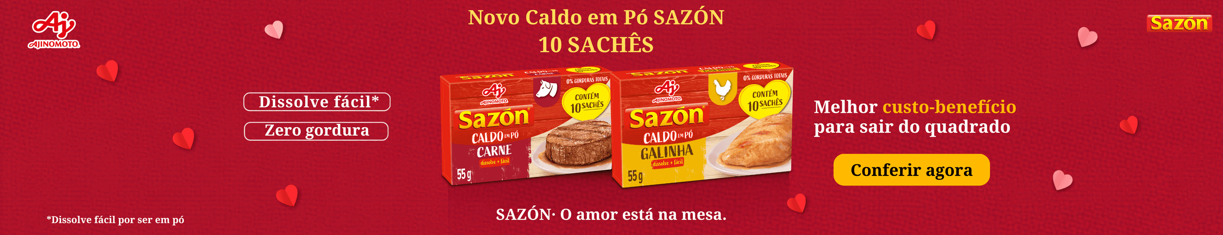 Lançamento Caldo Sazón 10 sachês