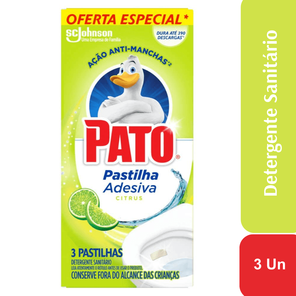 Detergente Sanitário Pastilha Adesiva Fresh Pato 3 Unidades Oferta Especial - Image 1
