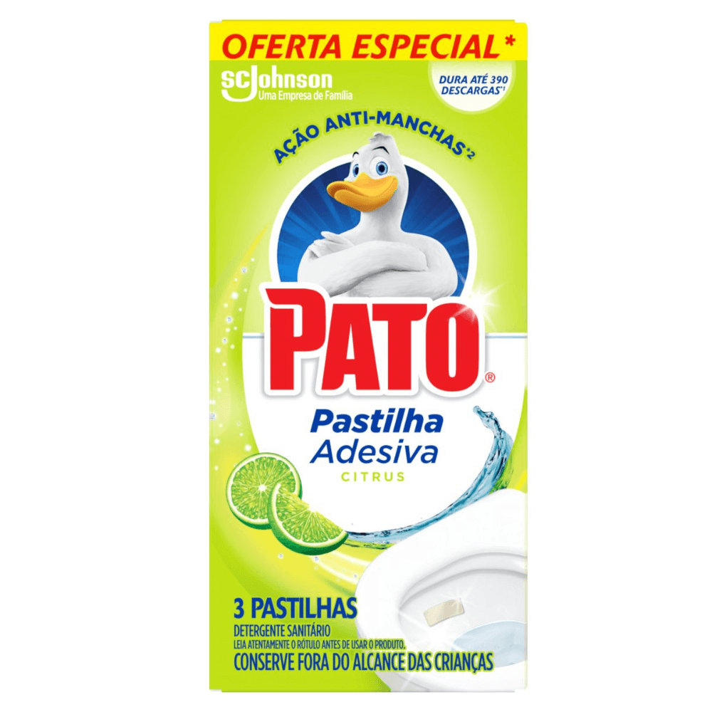 Desodorizador Sanitário Pato Pastilha Adesiva Citrus 3UN 20% Desconto - Image 1