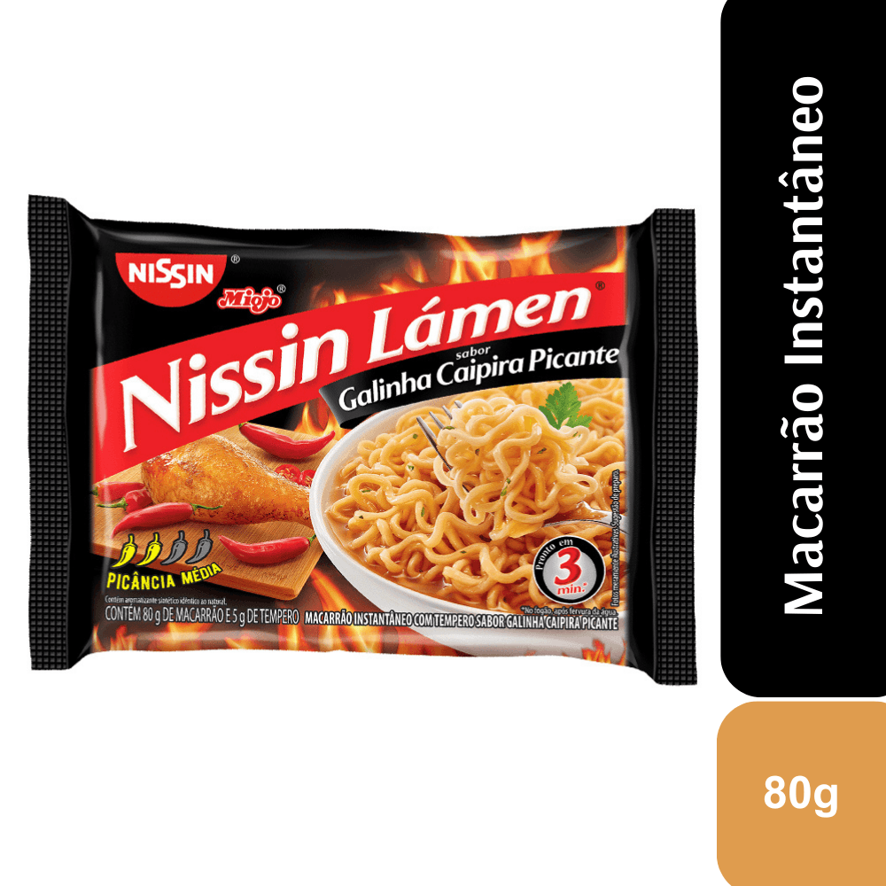 Lamen Galinha Caipira Picante 85g - Nissin - Image 1