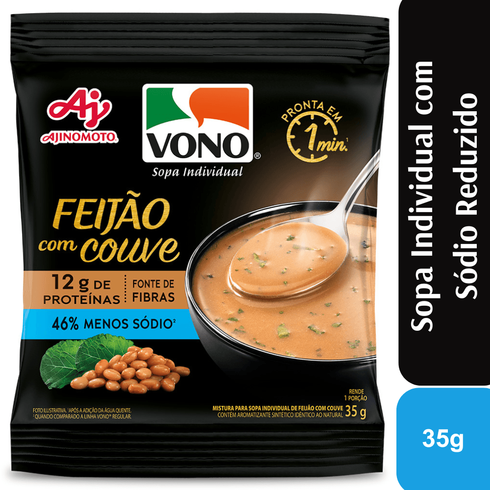 Sopa VONO® Proteína Sabor Feijão Com Couve 35G - Image 1