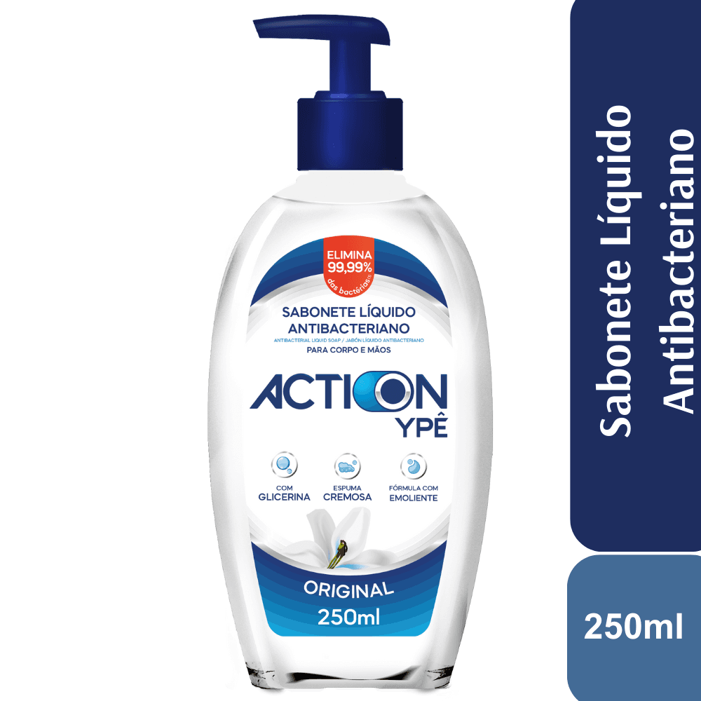 Sabonete Líquido Antibacteriano Original Action Ypê 250ml Tp (Pump) - Image 1