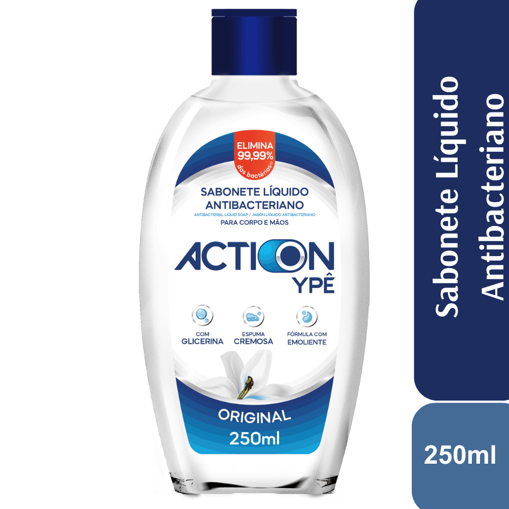 Sabonete Líquido Antibacteriano Original Action Ypê 250ml Tf (Fliptop) - Image 1
