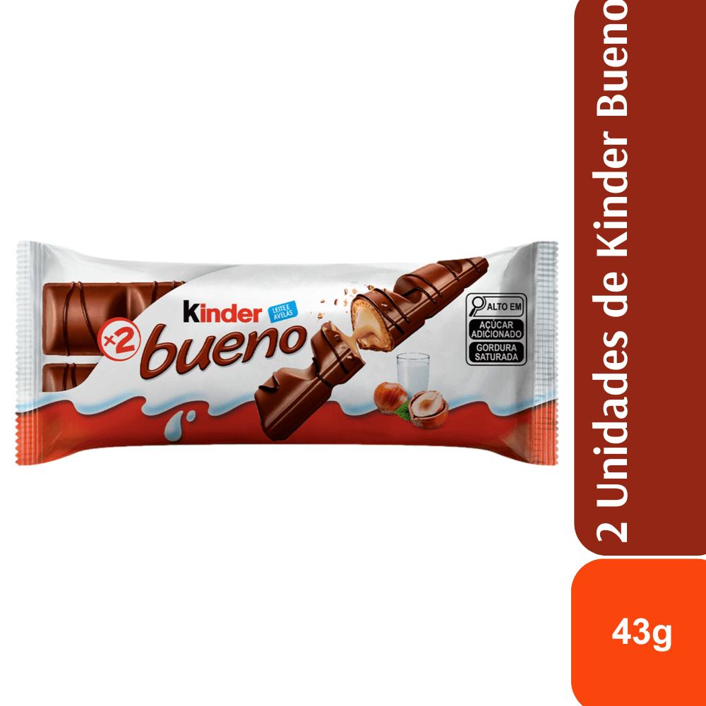 Kinder Bueno Chocolate ao Leite 2 unis 43g - Image 1