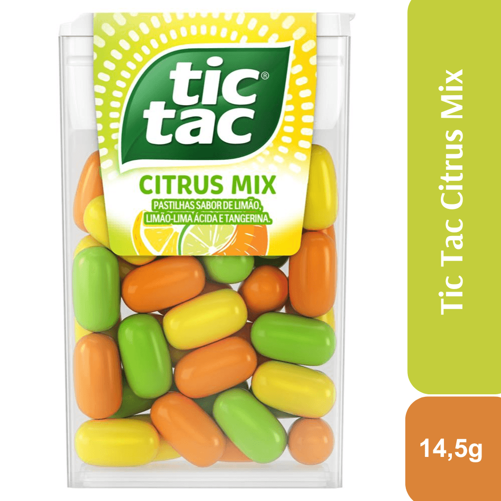 Tic Tac Pastilhas Sabor Citrus Mix 14,5g 1 Unidade - Image 1