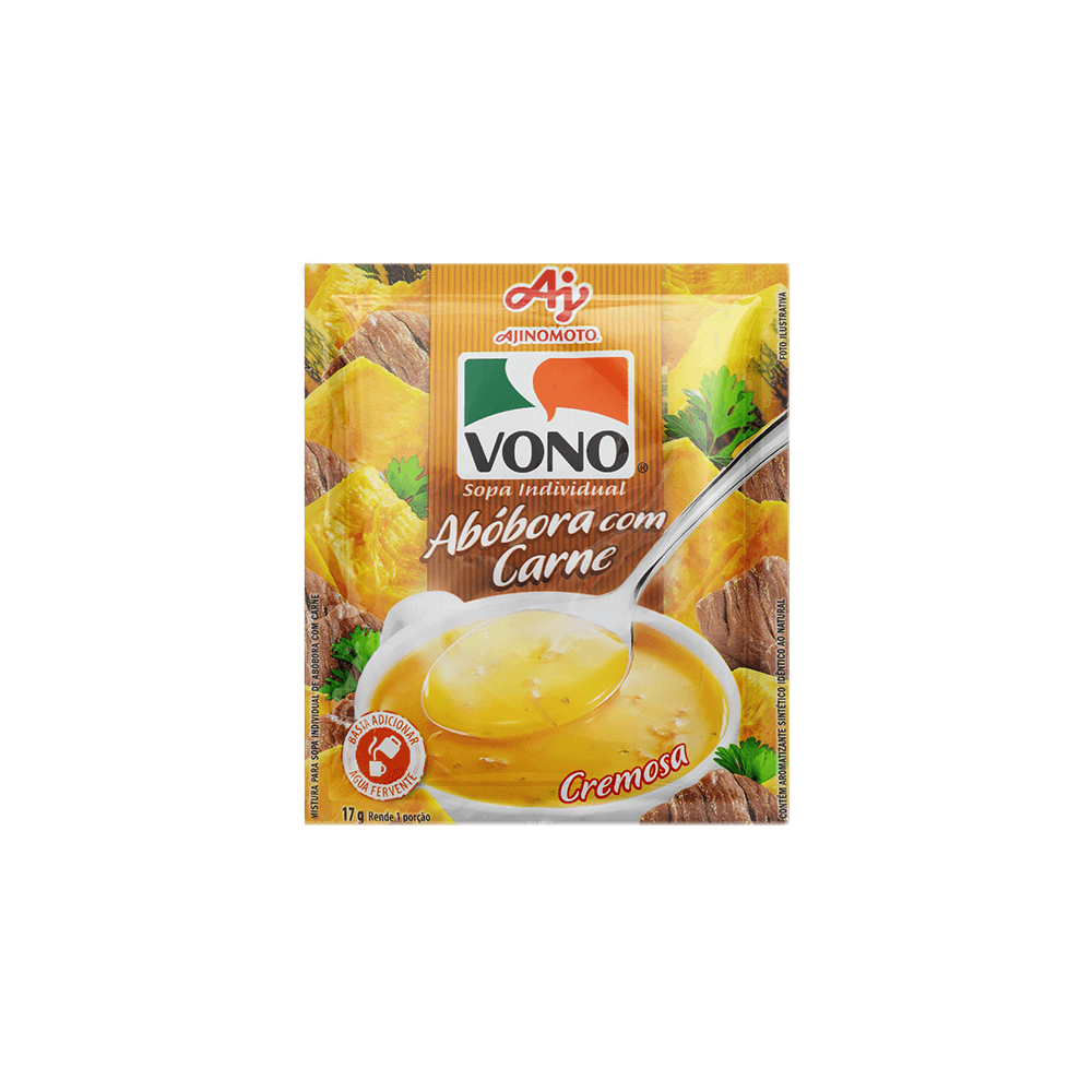 Sopa VONO® Individual Sabor Abóbora Com Carne Menos Sódio 17G - Image 1