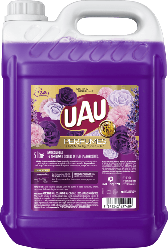 Limpador Perfumado UAU Perfumes Lavanda e Conforto 5L - Image 1