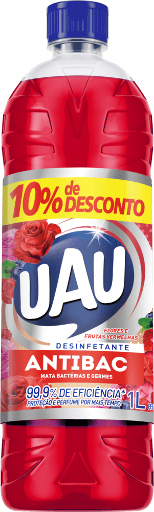 UAU Antibac Flor Frutas Vermelhas Promo 1L - Image 1