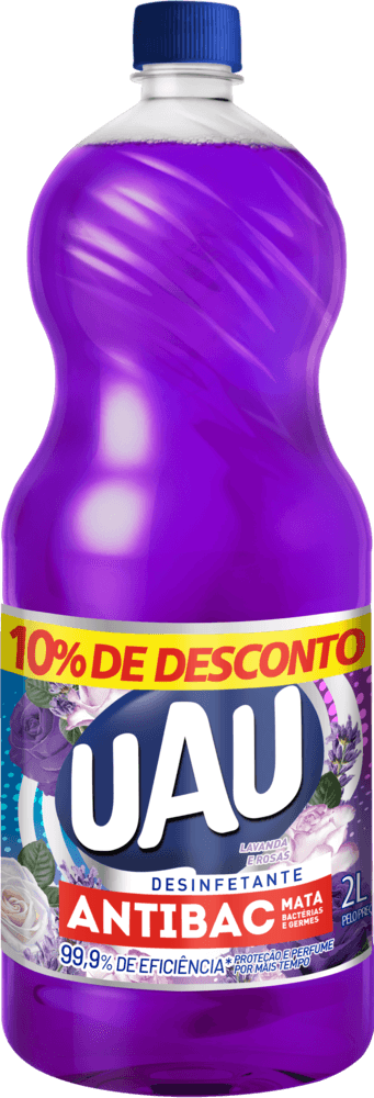 Desinfetante UAU Antibac Lavanda e Rosas 2L Promo - Image 1