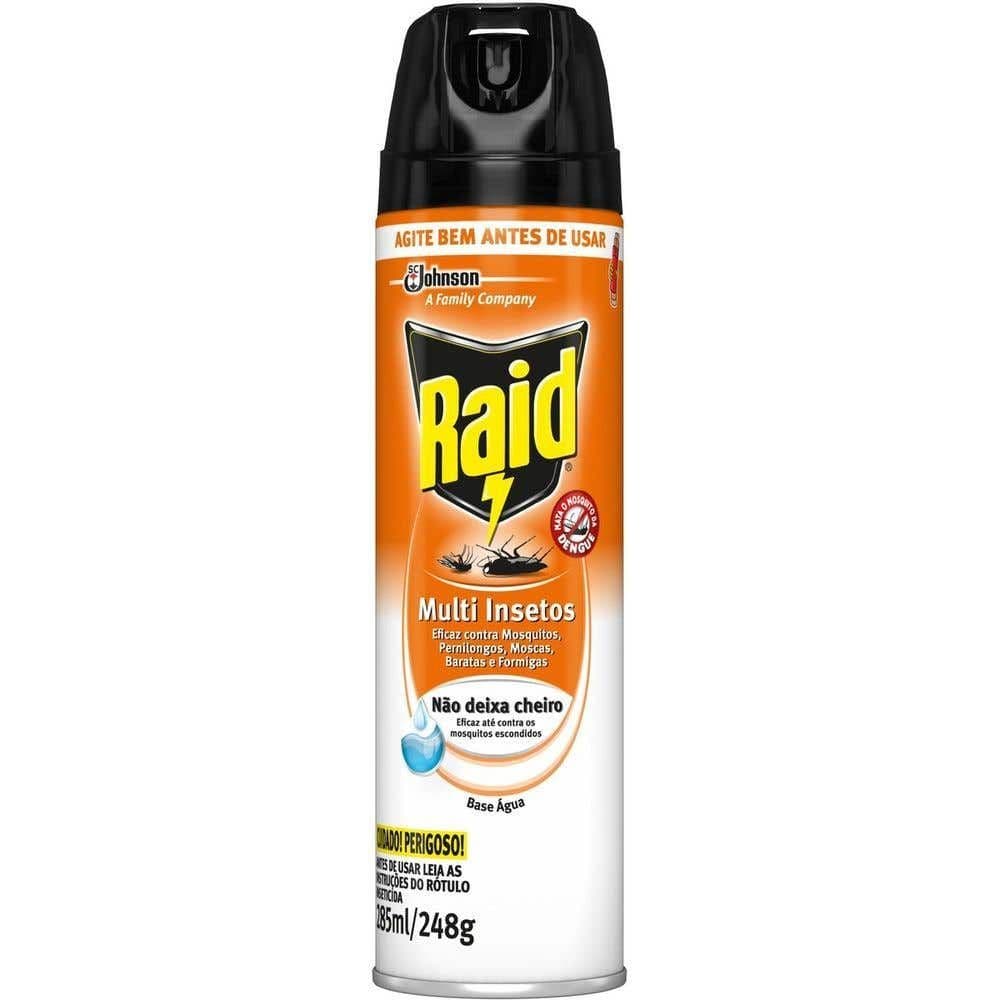 Inseticida Aerossol Raid Multi-insetos Base Água 285ml - Image 1