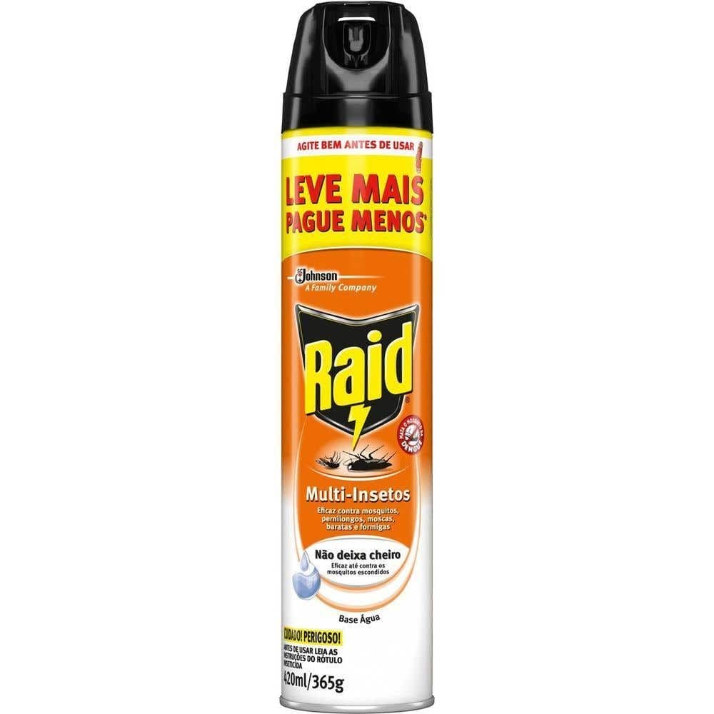 Inseticida Aerossol Raid Multi-insetos Base Água Leve Mais Pague Menos 420ml - Image 1