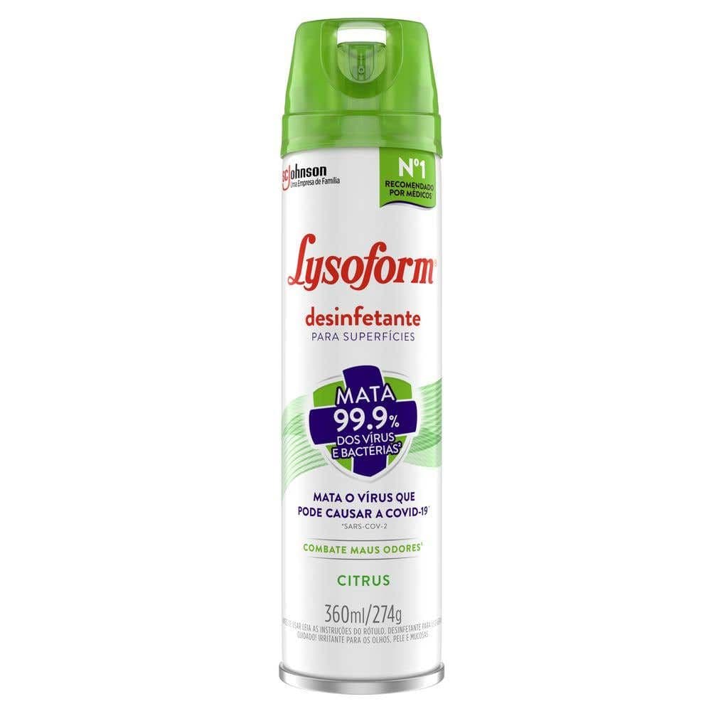 Desinfetante Aerossol Lysoform Citrus 360ml - Image 1
