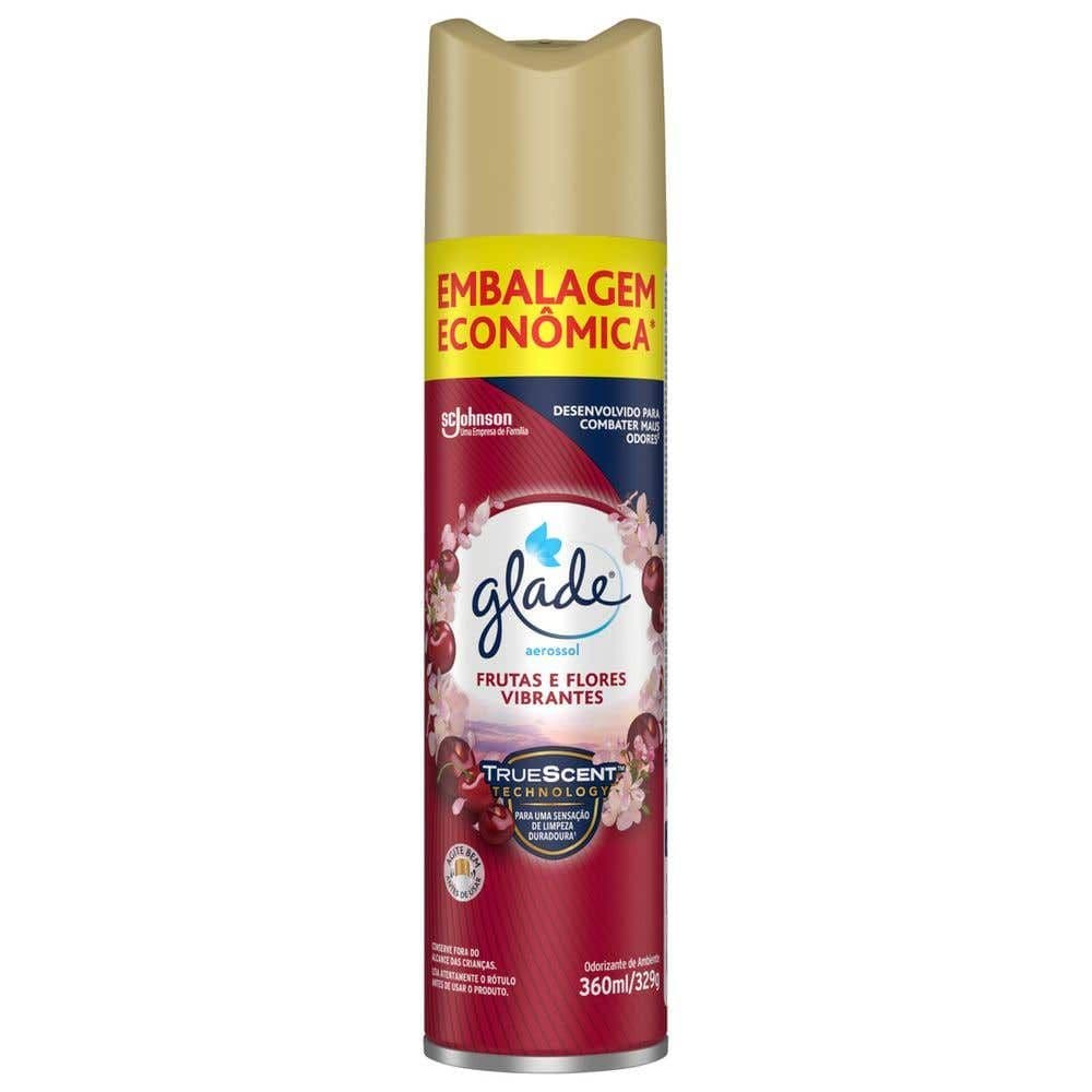 Desodorizador Glade Aerossol Frutas e Flores Vibrantes 360ml Embalagem Econômica - Image 1