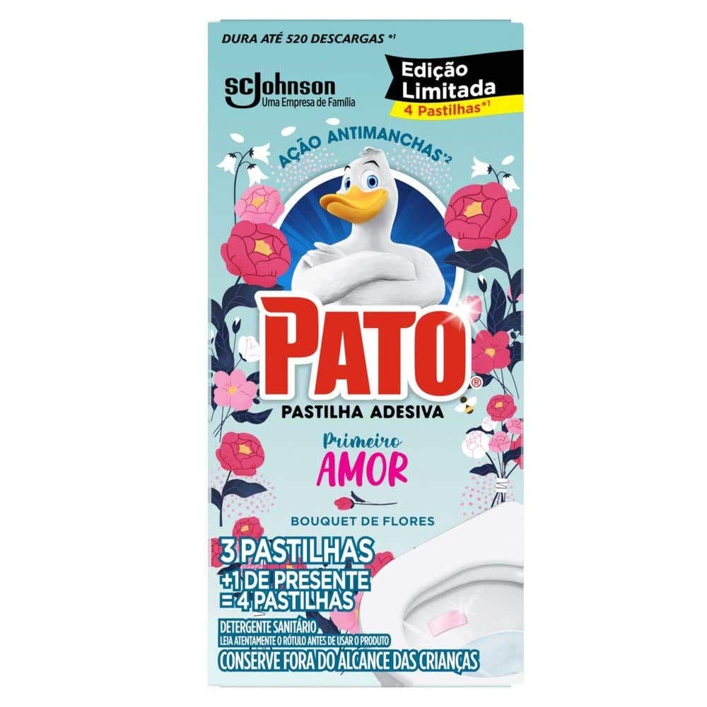 Detergente Sanitário Pastilha Adesiva Primeiro Amor Pato 4 Unidades Grátis 1 Pastilha - Image 1