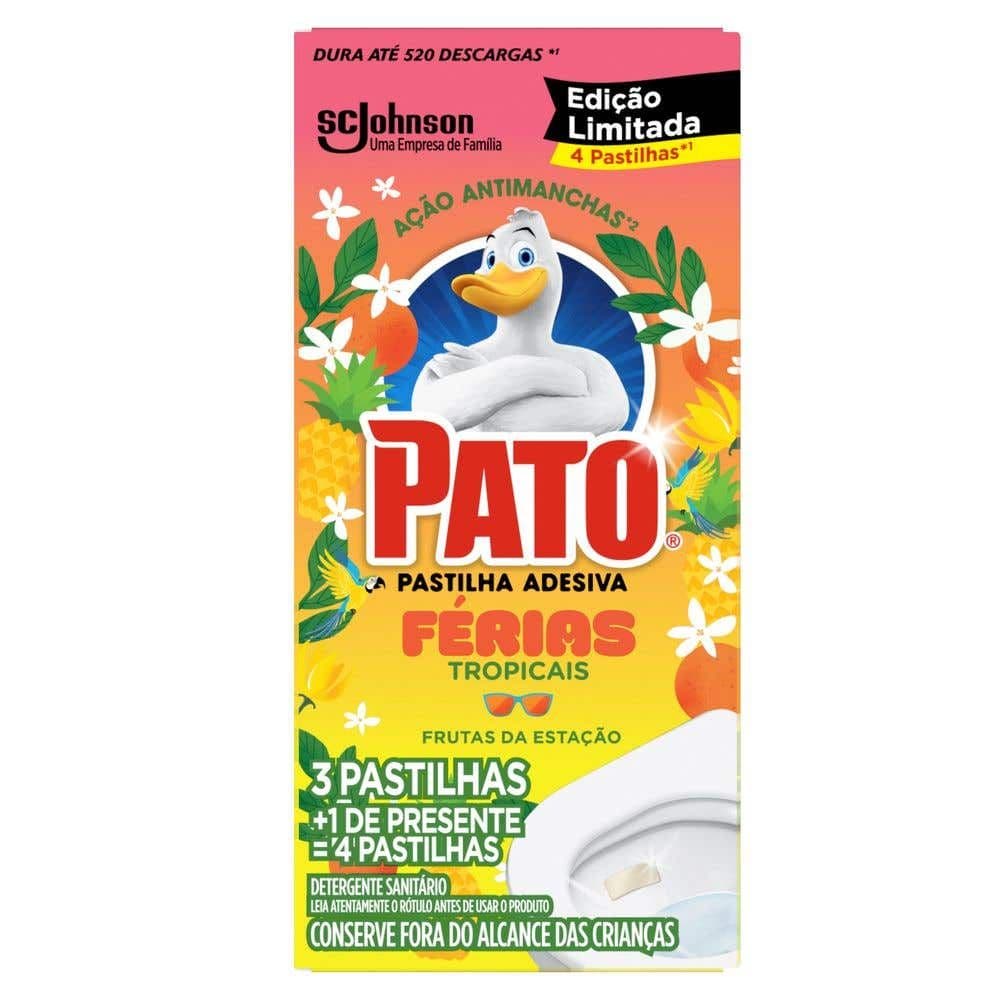 Detergente Sanitário Pastilha Adesiva Férias Tropicais Pato 4 Unidades Grátis 1 Pastilha - Image 1