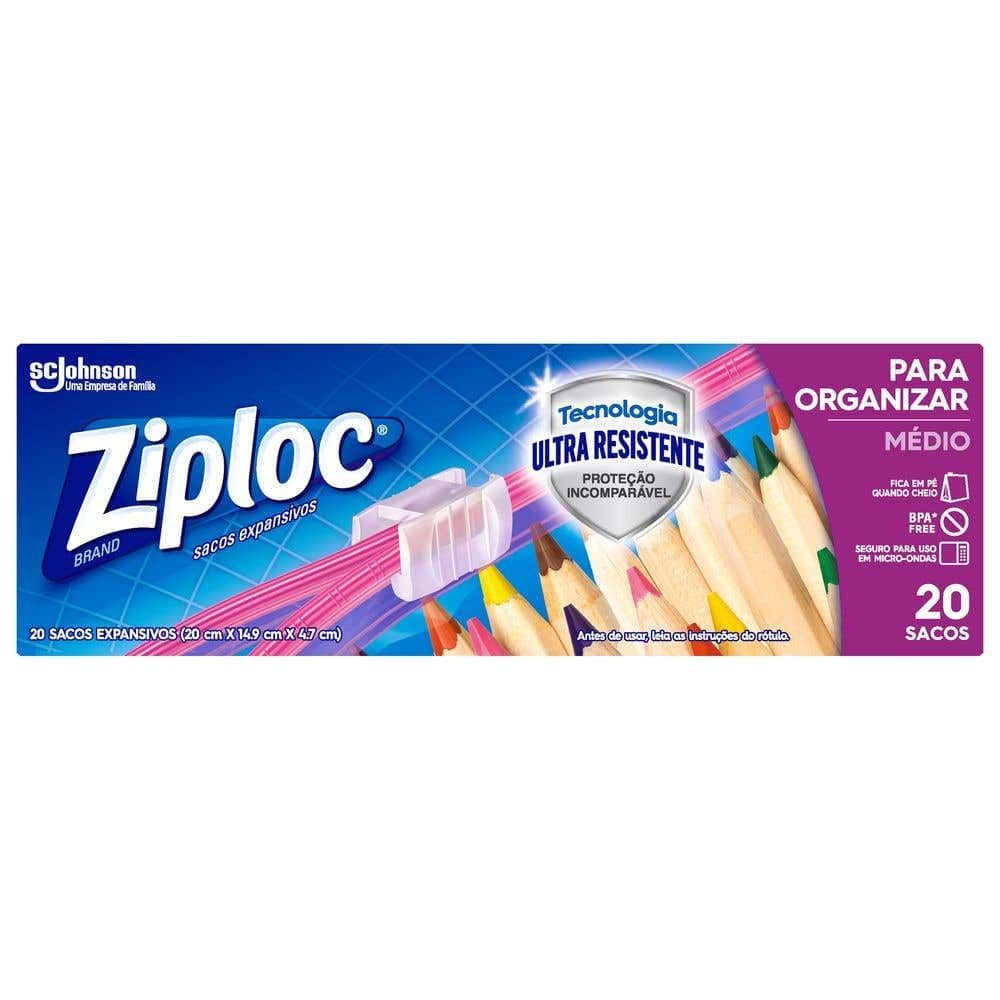 Sacos Herméticos Ziploc para Organizar Médio com 20 unidades - Image 1