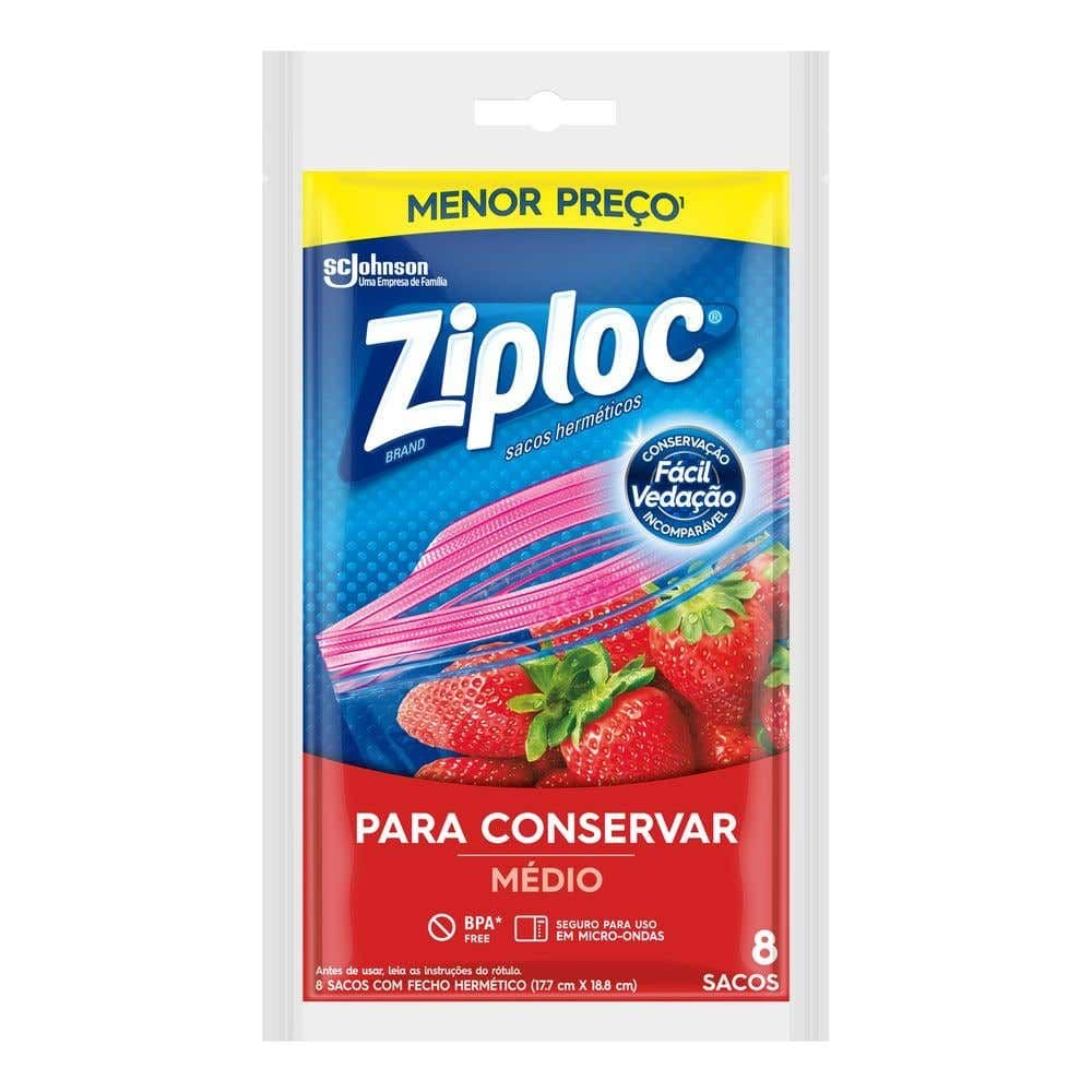 Sacos Herméticos Ziploc para Conservar Médio com 10 unidades - Image 1