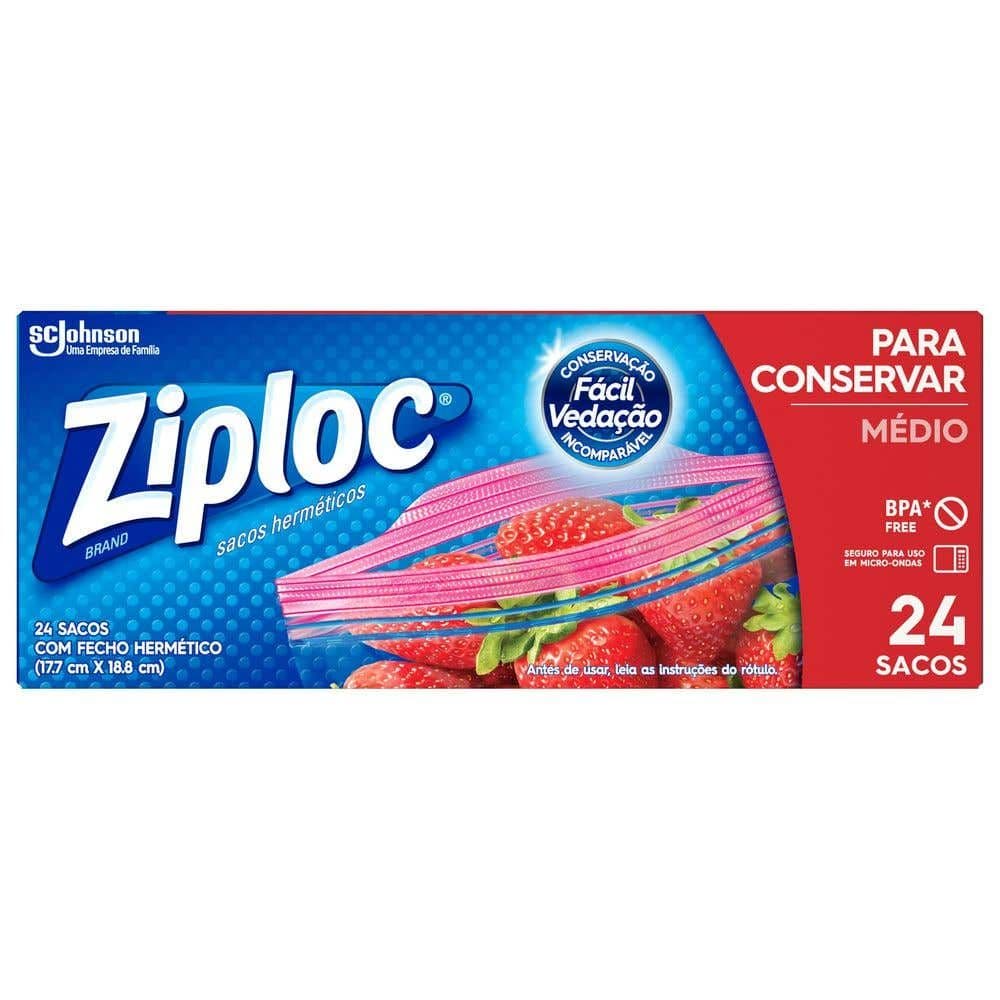 Sacos Herméticos Ziploc para conservar Médio com 24 unidades - Image 1