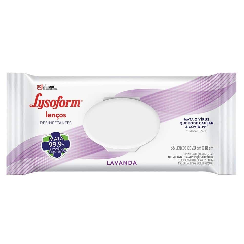Lenços Desinfetantes Lysoform Lavanda 36 unidades - Image 1