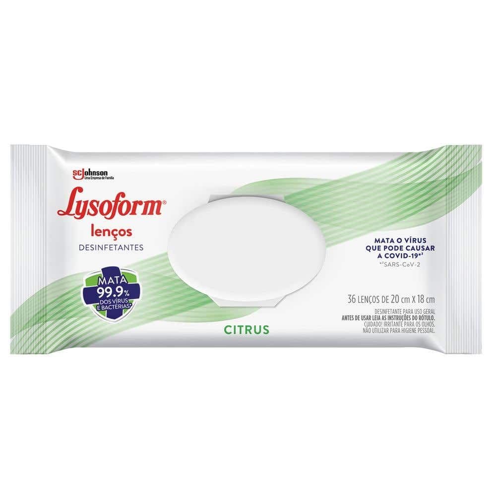 Lenços Desinfetantes Lysoform Citrus 36 unidades - Image 1