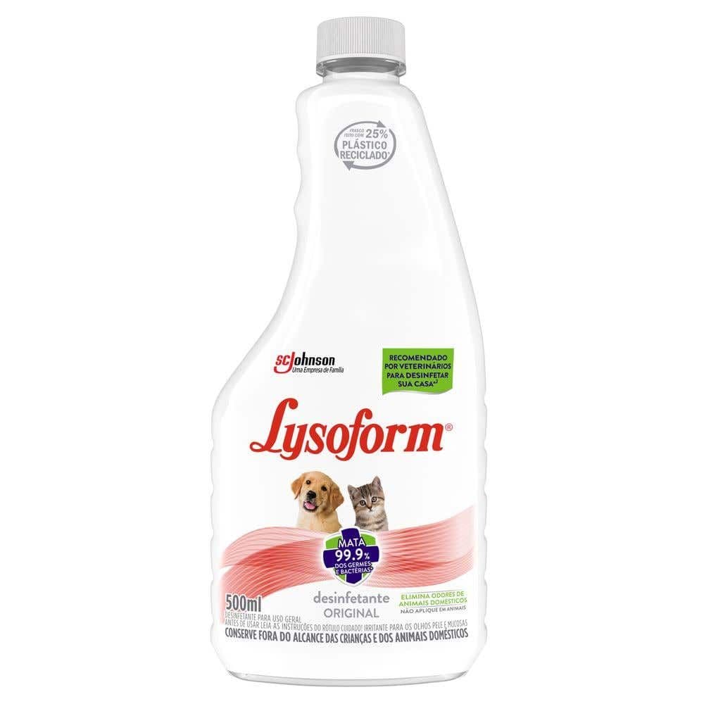 Desinfetante Líquido Lysoform Pets Spray Original Refil 500ml - Image 1