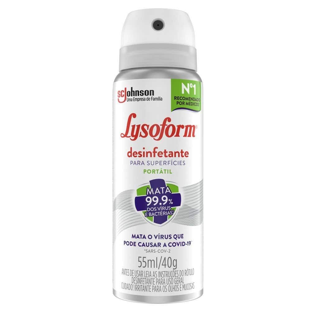 Desinfetante Aerossol Lysoform Portátil Original 55ml - Image 1