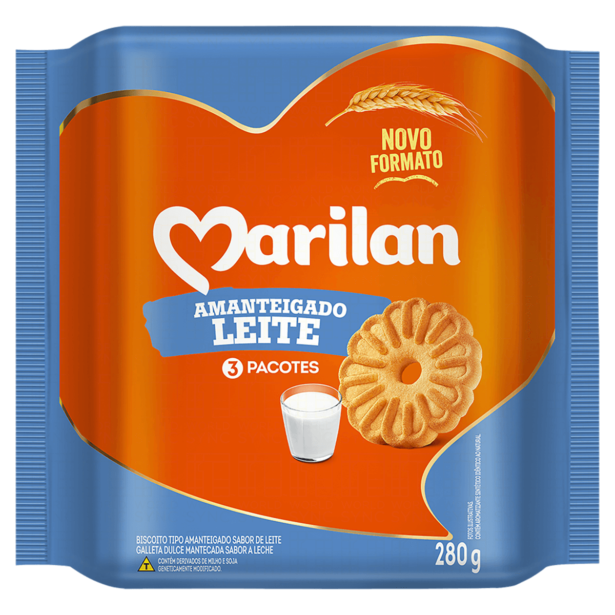 Biscoito Amanteigado Leite Marilan Pacote 280G - Image 1