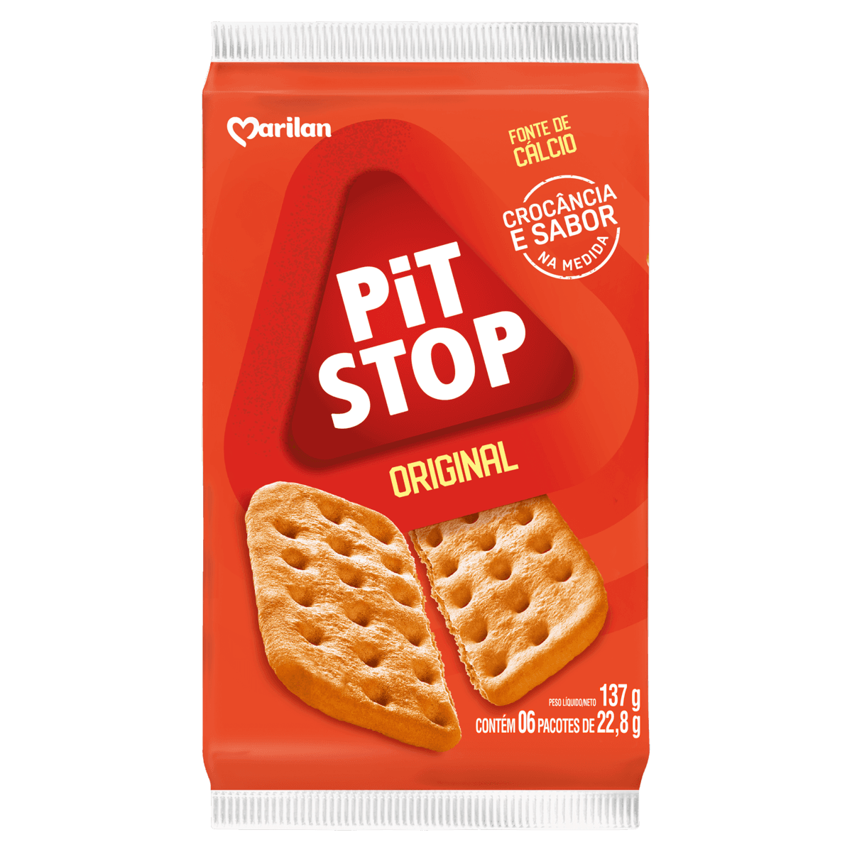Pack Biscoito Original Marilan Pit Stop Pacote 137G 6 Unidades - Image 1