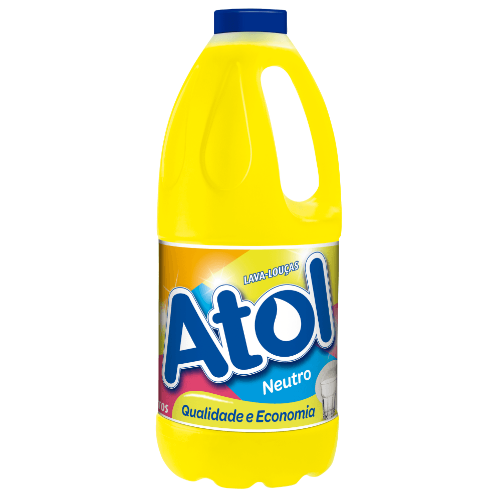 Lava-Louças Atol Neutro - Amarelo - 2L- Qualidade e Economia- Detergente - Image 1