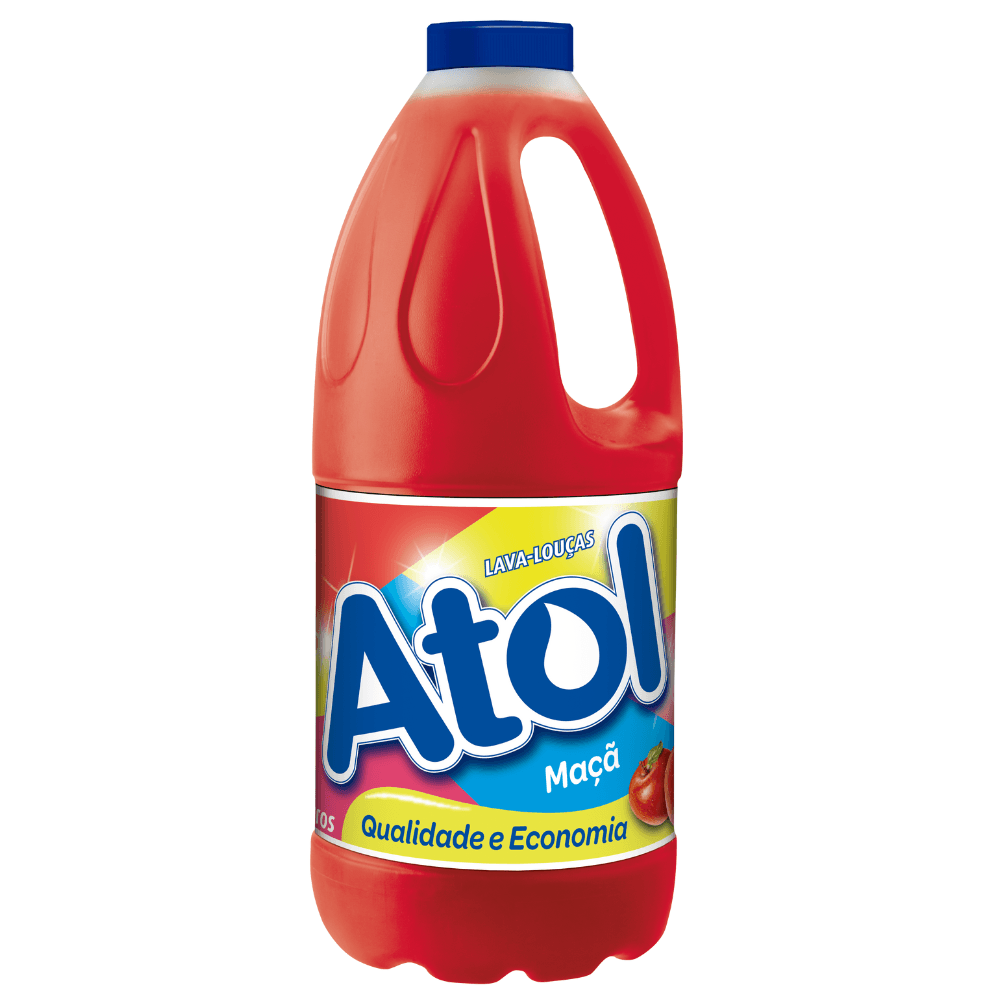 Lava-Louças Atol Maçã - Vermelho - 2L- Qualidade e Economia- Detergente - Image 1