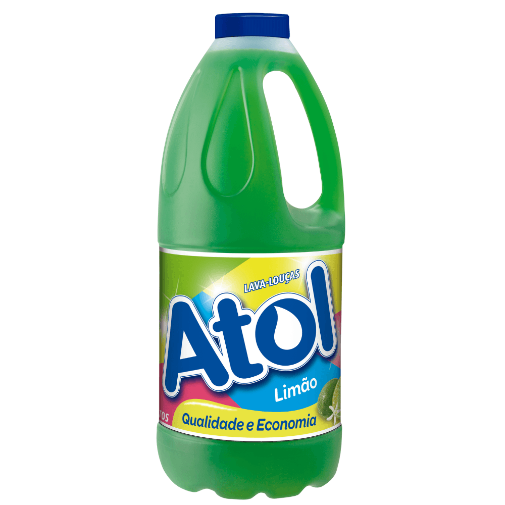Lava-Louças Atol Limão - Verde - 2L- Qualidade e Economia- Detergente - Image 1