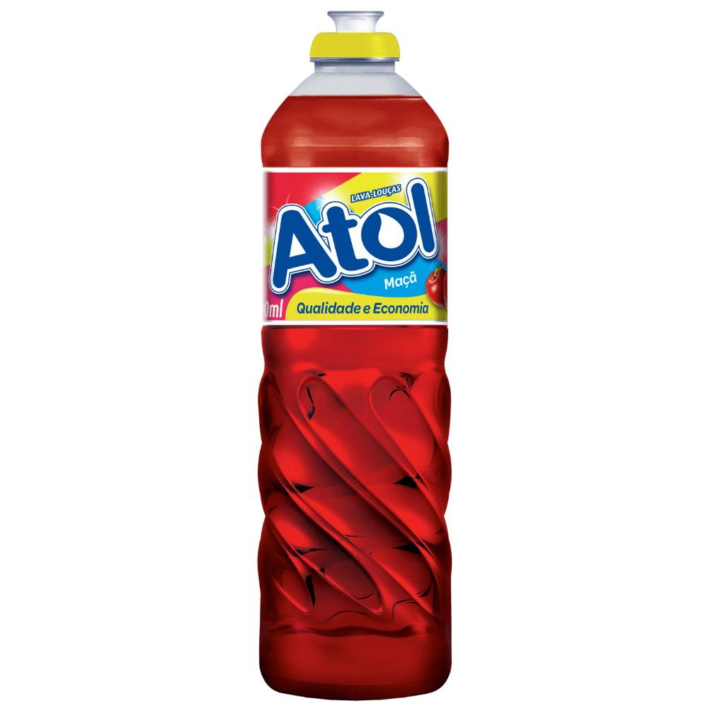 Lava-Louças Atol Maçã - Vermelho - 500ml- Qualidade e Economia- Detergente - Image 1