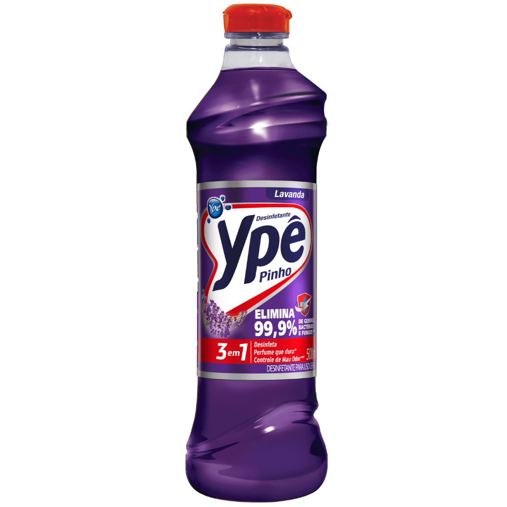 Desinfetante Pinho Ypê Lavanda 500ml - Elimina 99,9% Germes, Bactérias e Fungos - Image 1
