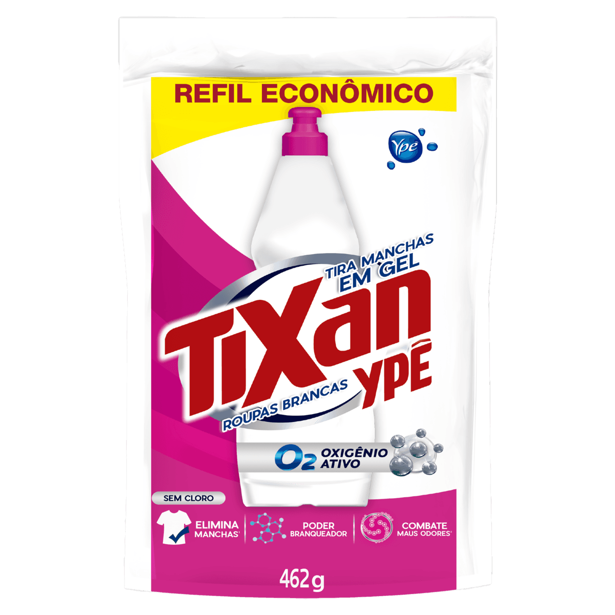 Tira-Manchas Gel Roupas Brancas Tixan Ypê Sachê 462g Refil Econômico - Image 1