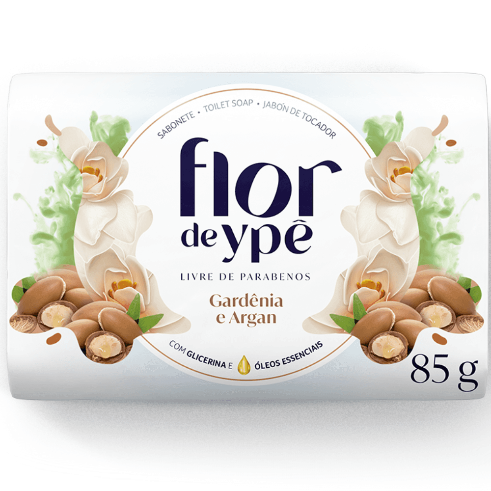 Sabonete Flor de Ypê Suave - Branco - Gardênia e Argan - Glicerina e Óleos Essenciais - Image 1