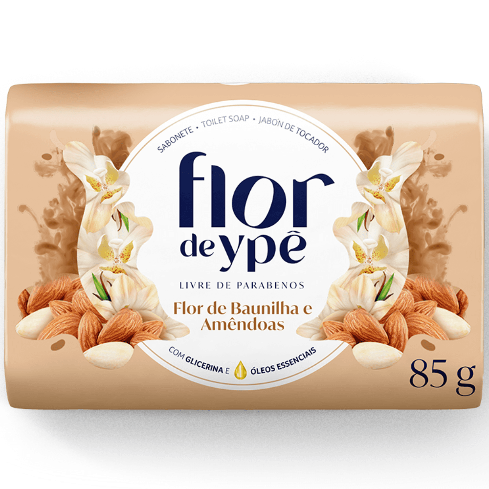 Sabonete Flor de Ypê Suave - Bege - Flor de baunilha e amêndoas - Glicerina e Óleos Essenciais - Image 1