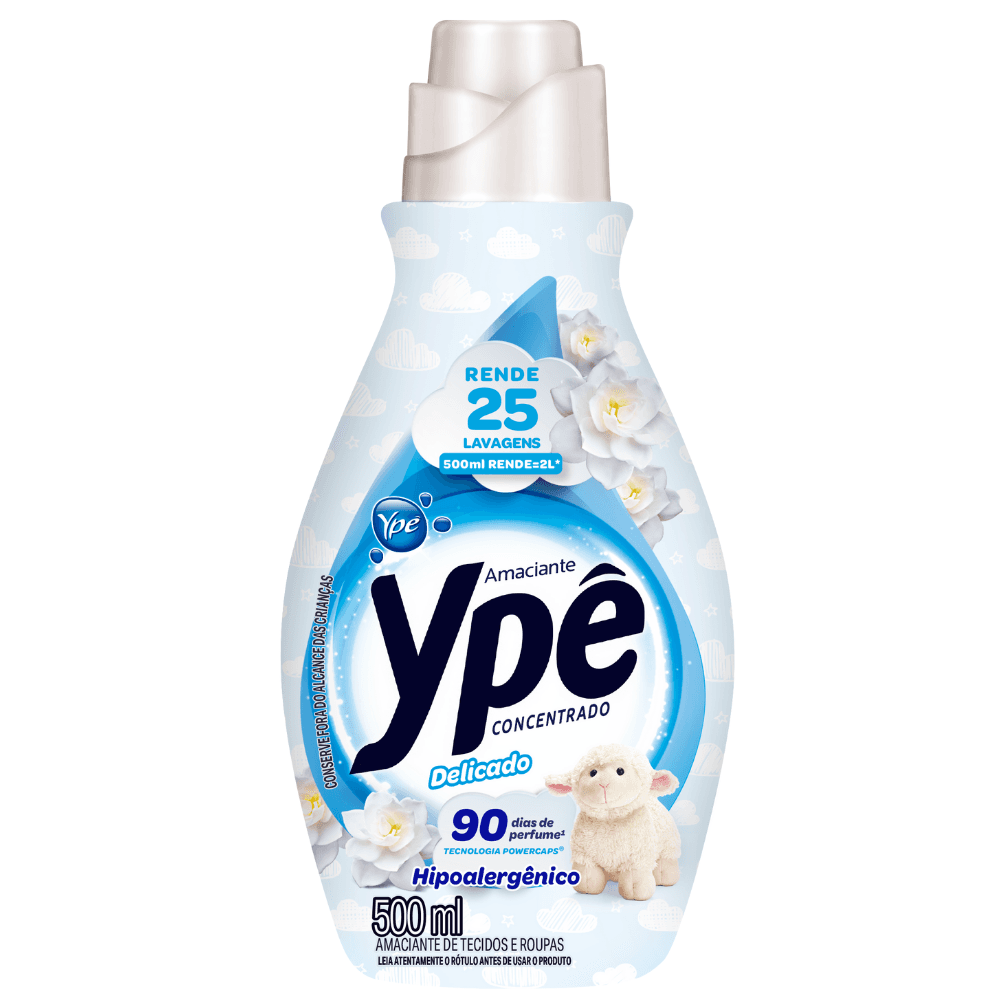 Amaciante de Roupas Ypê Concentrado Delicado 500ml - Rende 25 Lavagens - Image 1