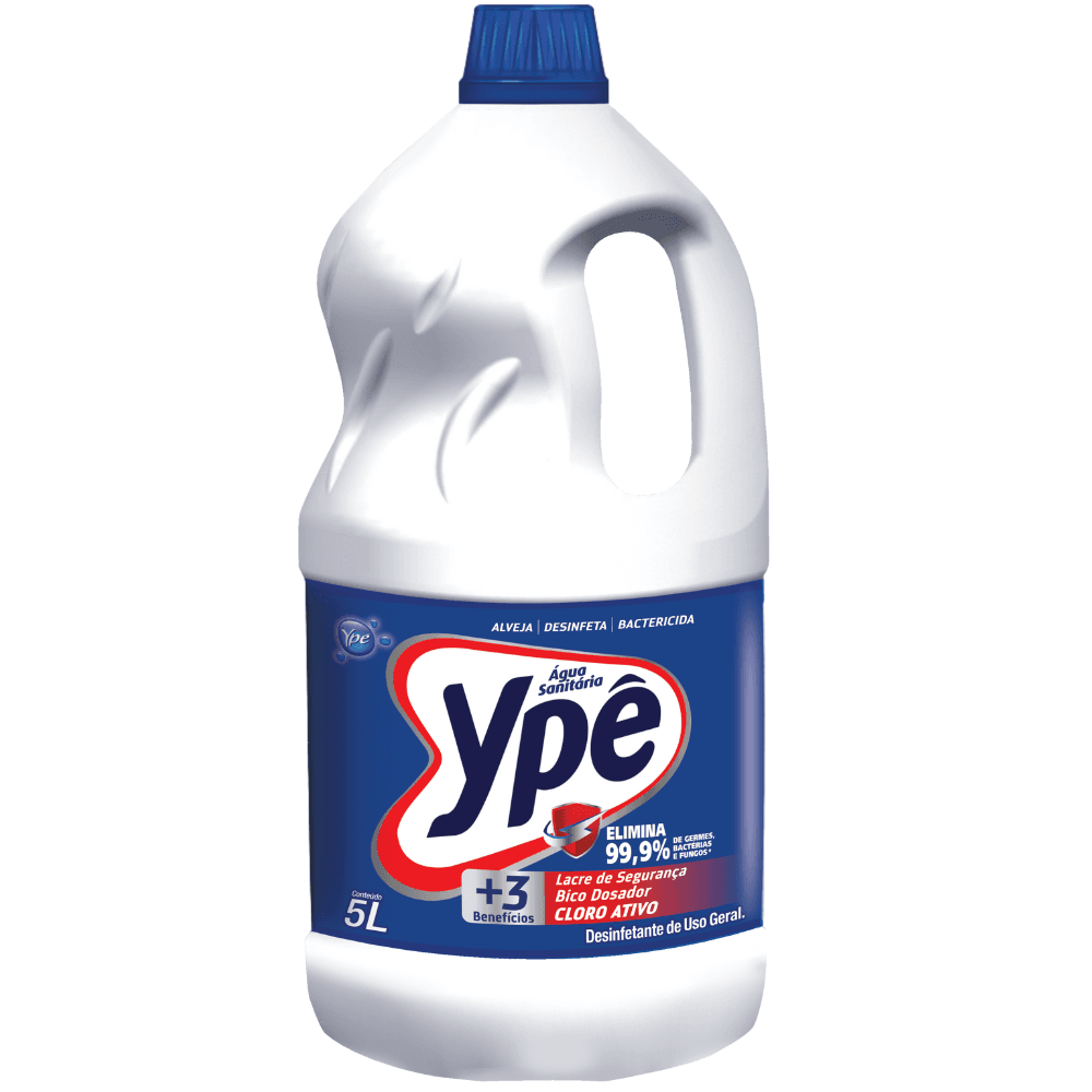 Água Sanitária Ypê 5l - Alveja - Desinfeta - Bactericida - Image 1