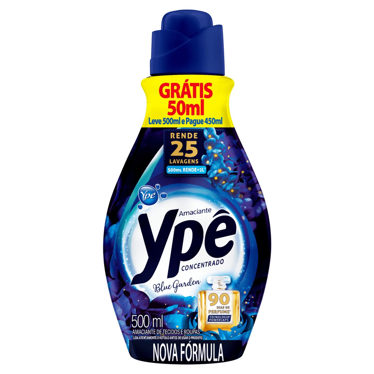 Amaciante de Roupa e Tecidos Concentrado Blue Garden Ypê Frasco Leve 500ml Pague 450ml - Image 1
