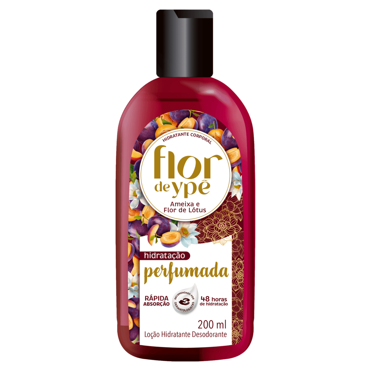 Hidratante Corporal Loção Desodorante Ameixa e Flor de Lótus Flor de Ypê Frasco 200ml - Image 1