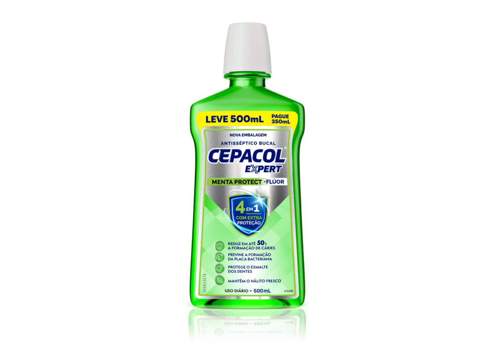 Enxaguante Bucal Cepacol Expert Menta C/ Flúor Leve 500Ml Pg 350Ml - Image 1