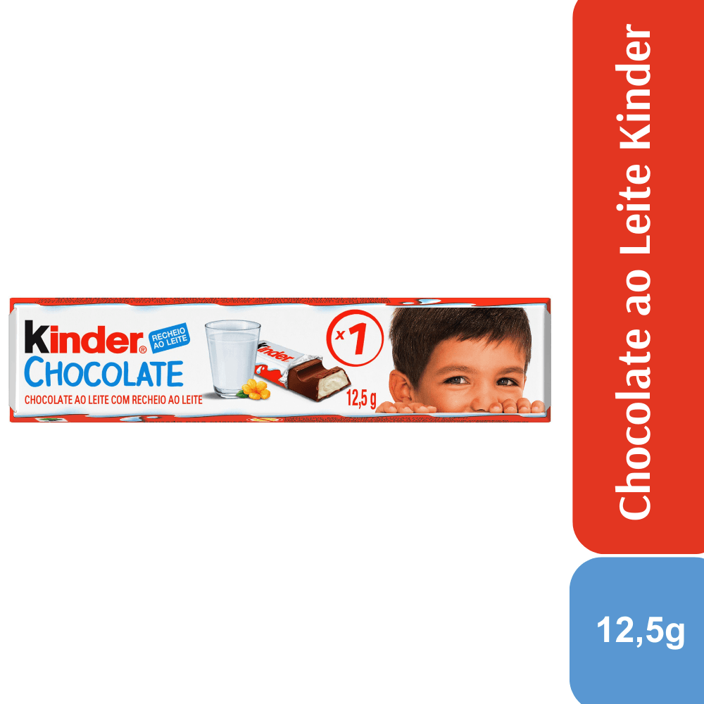 Kinder Chocolate ao Leite 1 uni 12,5g - Image 1