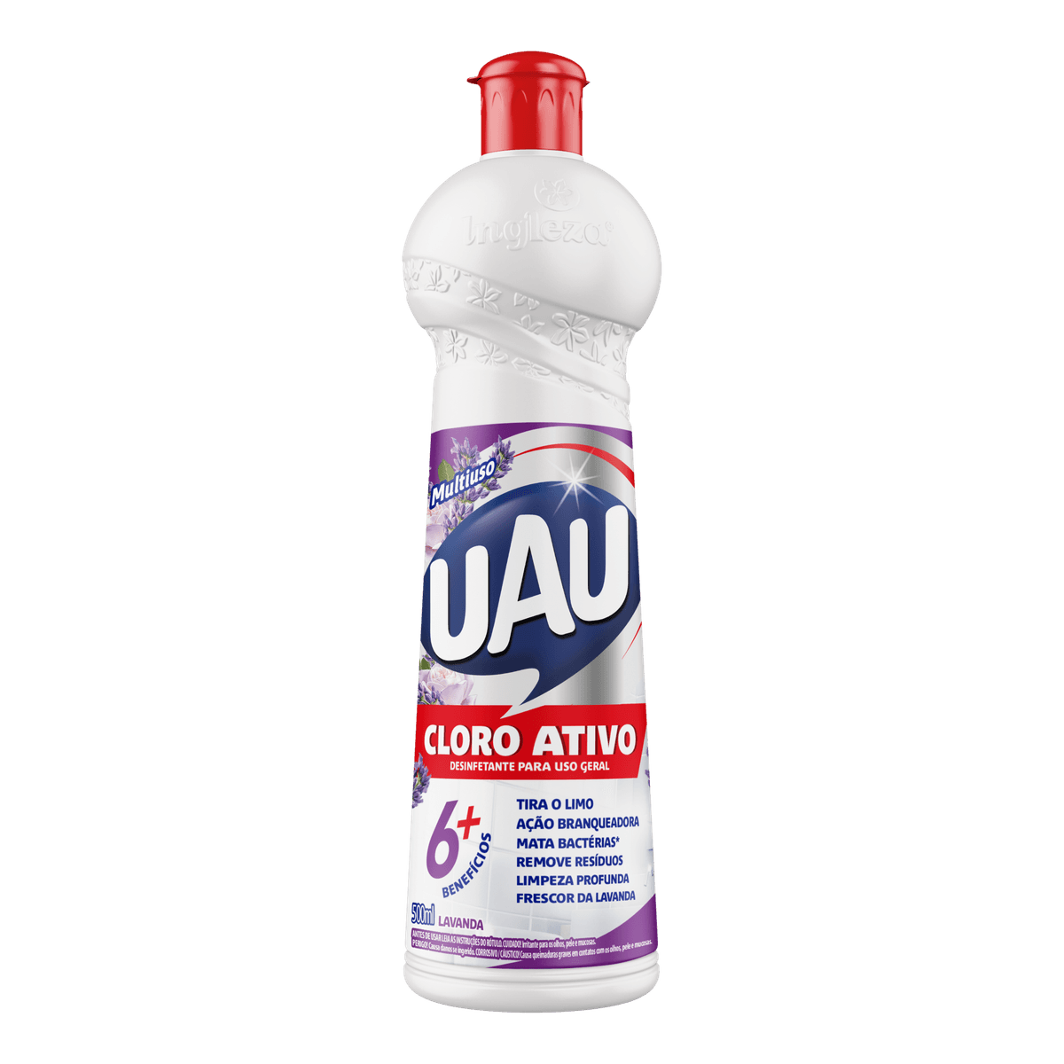 UAU Cloro Ativo 6+ Lavanda 500ml - Image 1