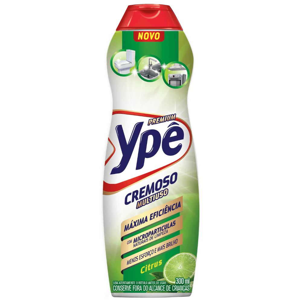 Multiuso Cremoso Ypê Premium Citrus 300ml - Máxima Eficiência - Saponáceo - Image 1