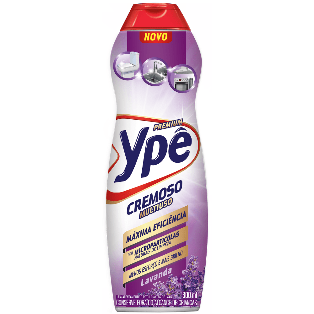 Multiuso Cremoso Ypê Premium Lavanda 300ml - Máxima Eficiência - Saponáceo - Image 1