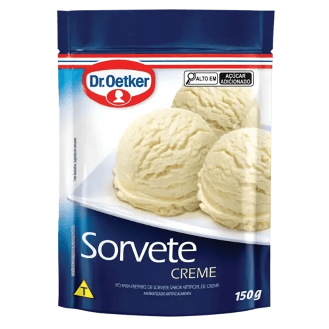 Dr. oetker sorvete sabor creme, pó para preparo de sobremesa, consistência cremosa e sabor delicioso, 150g - Image 1