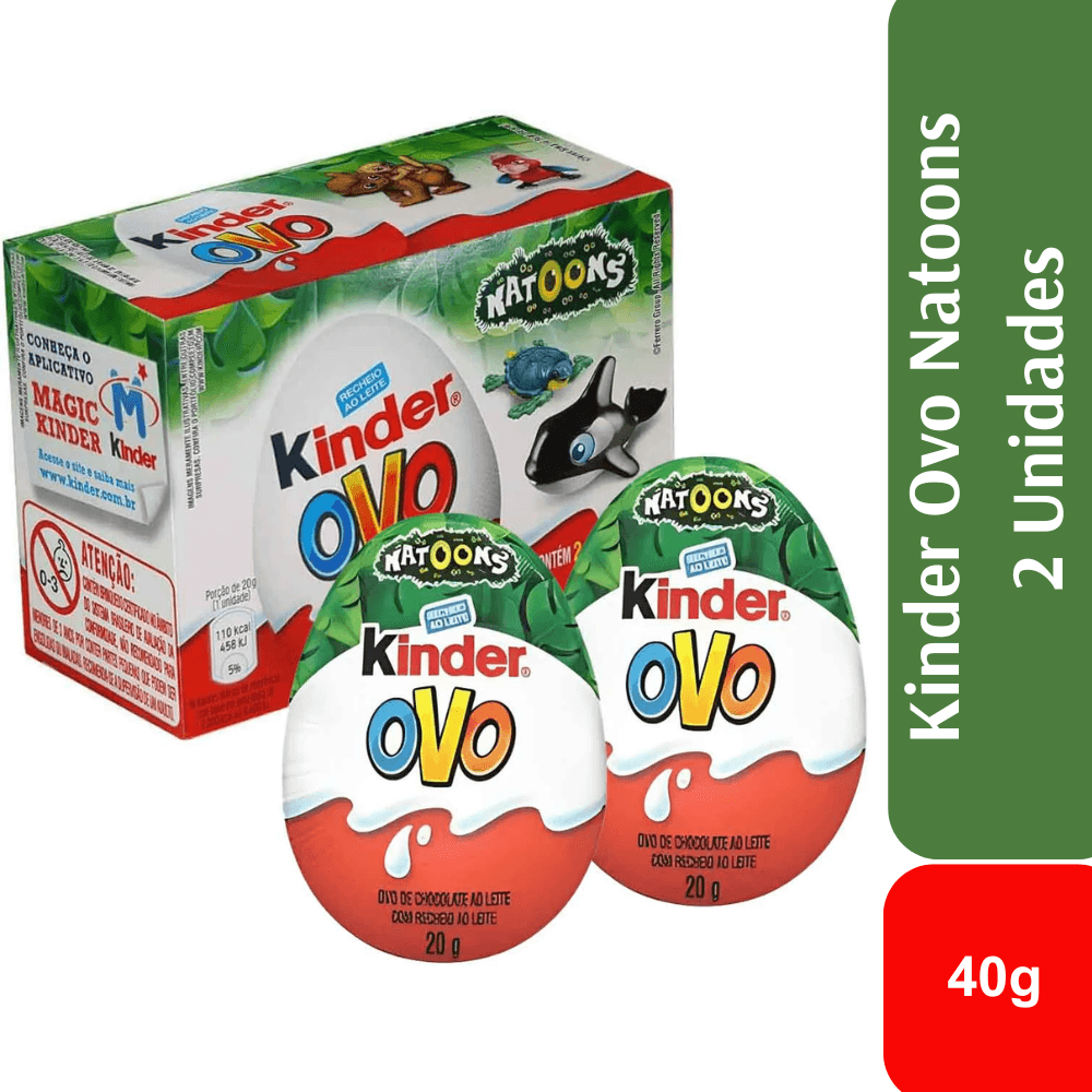 Kinder Ovo Natoons 40g 2 Unidades - Image 1