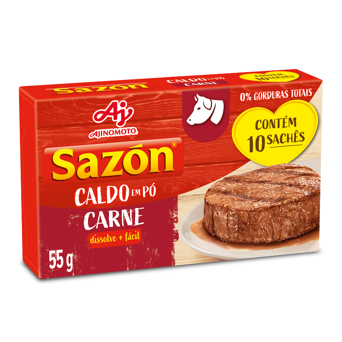 Caldo Sazón Carne 55g 10 Sachês - Image 1