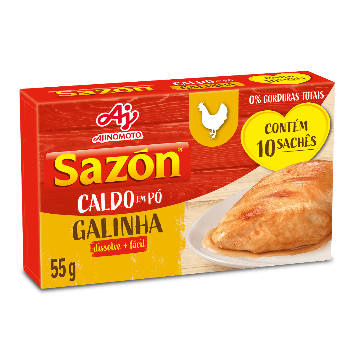 Caldo Sazón Galinha 55g 10 Sachês - Image 1