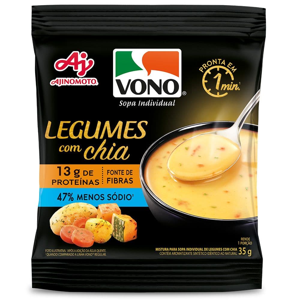 Sopa VONO® Proteína Sabor Legumes Com Chia 35G - Image 1